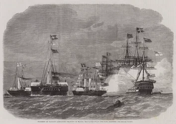 Progress of Princess Alexandra, the Squadron at the Nore saluting the Royal Yacht